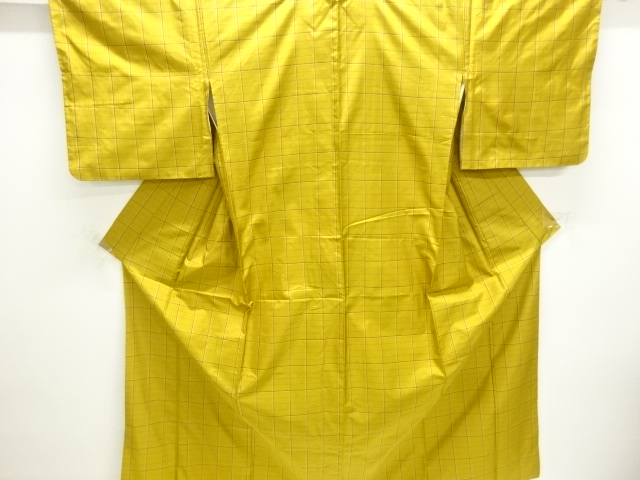 JAPANESE KIMONO / YONEZAWA TSUMUGI / WOVEN GRID